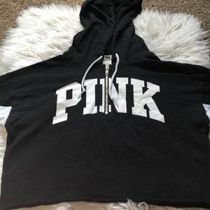 Victoria secret pink cropped sweatshirt